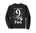 Number 9 Biggest Fan Soccer Player Sweatshirt - Trendy Graphic Men Women - T-Shirt, Sweatshirt, Hoodie