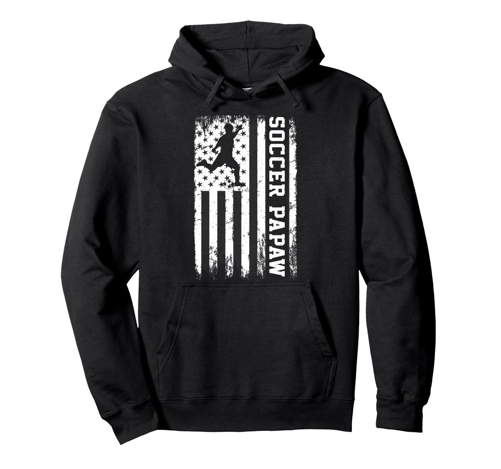 Soccer Papaw Usa American Flag Hoodie - Graphic Print for Adults - T-Shirt, Sweatshirt, Hoodie