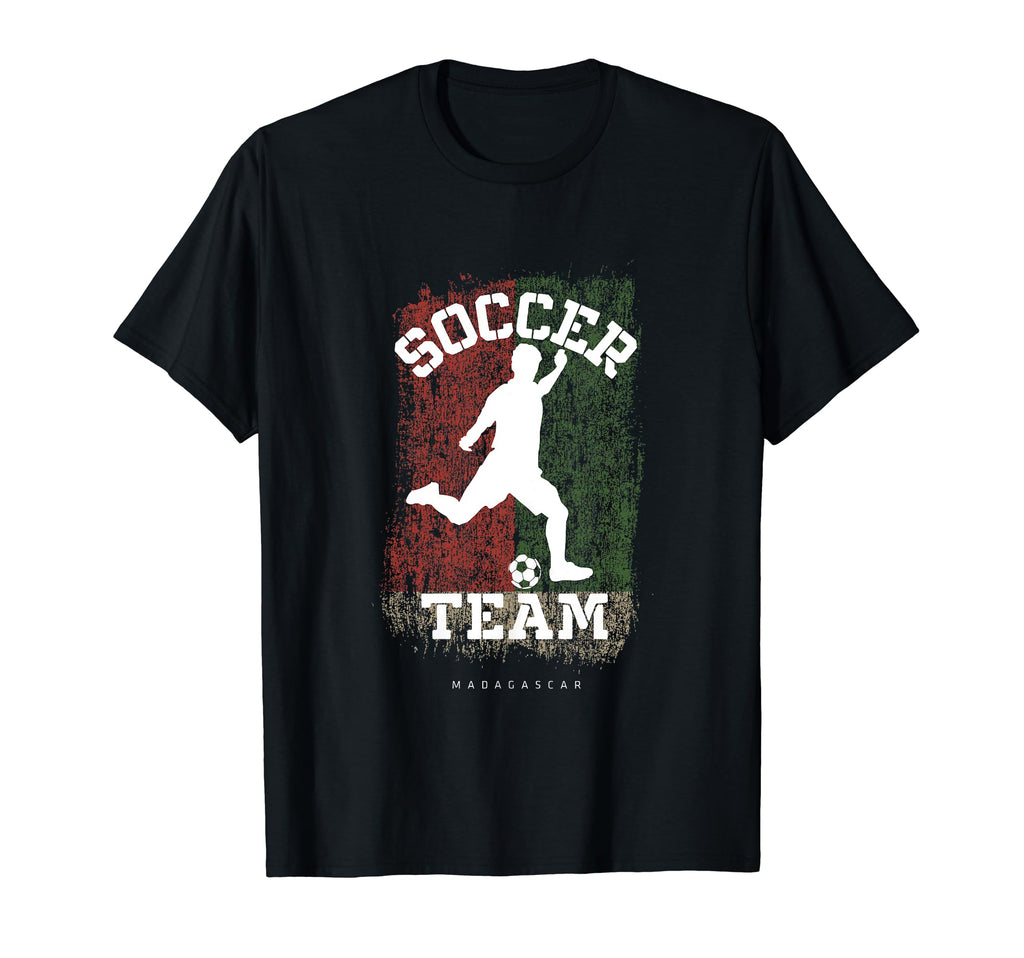 Soccer Madagascar Flag Football Team T-Shirt - Custom Art Print Unisex - T-Shirt, Sweatshirt, Hoodie