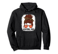 Messy Bun Football Mom Life Leopard Hoodie - Minimalist Print Men Women - T-Shirt, Sweatshirt, Hoodie