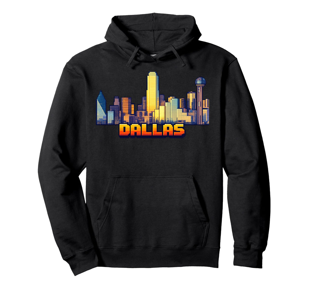 Dallas Video Arcade Gamer Gaming 80S Hoodie - Minimalist Print Men Women - T-Shirt, Sweatshirt, Hoodie
