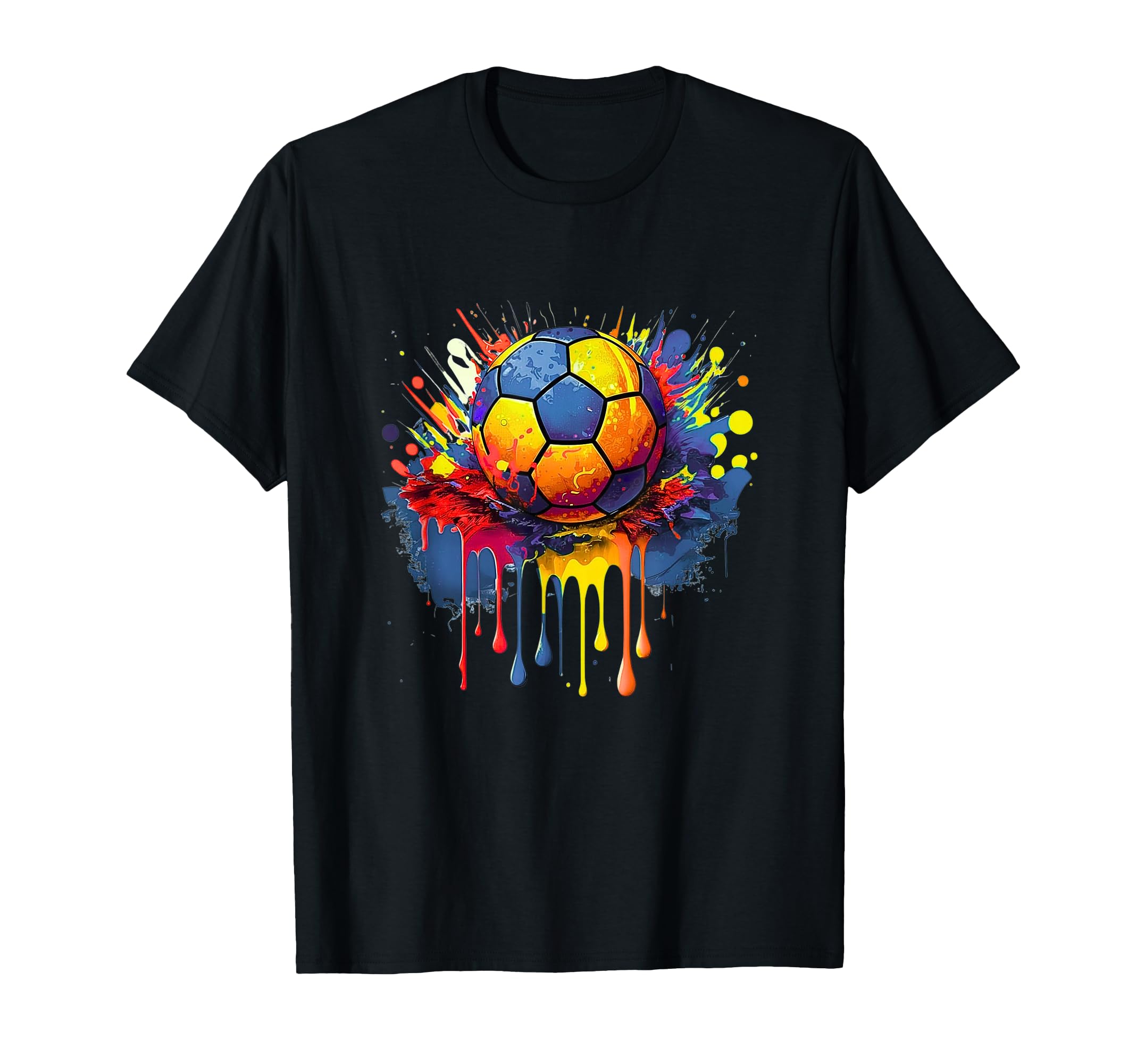 Colorful Soccer Ball Sports Art T-Shirt - Trendy Graphic for Adults - T-Shirt, Sweatshirt, Hoodie