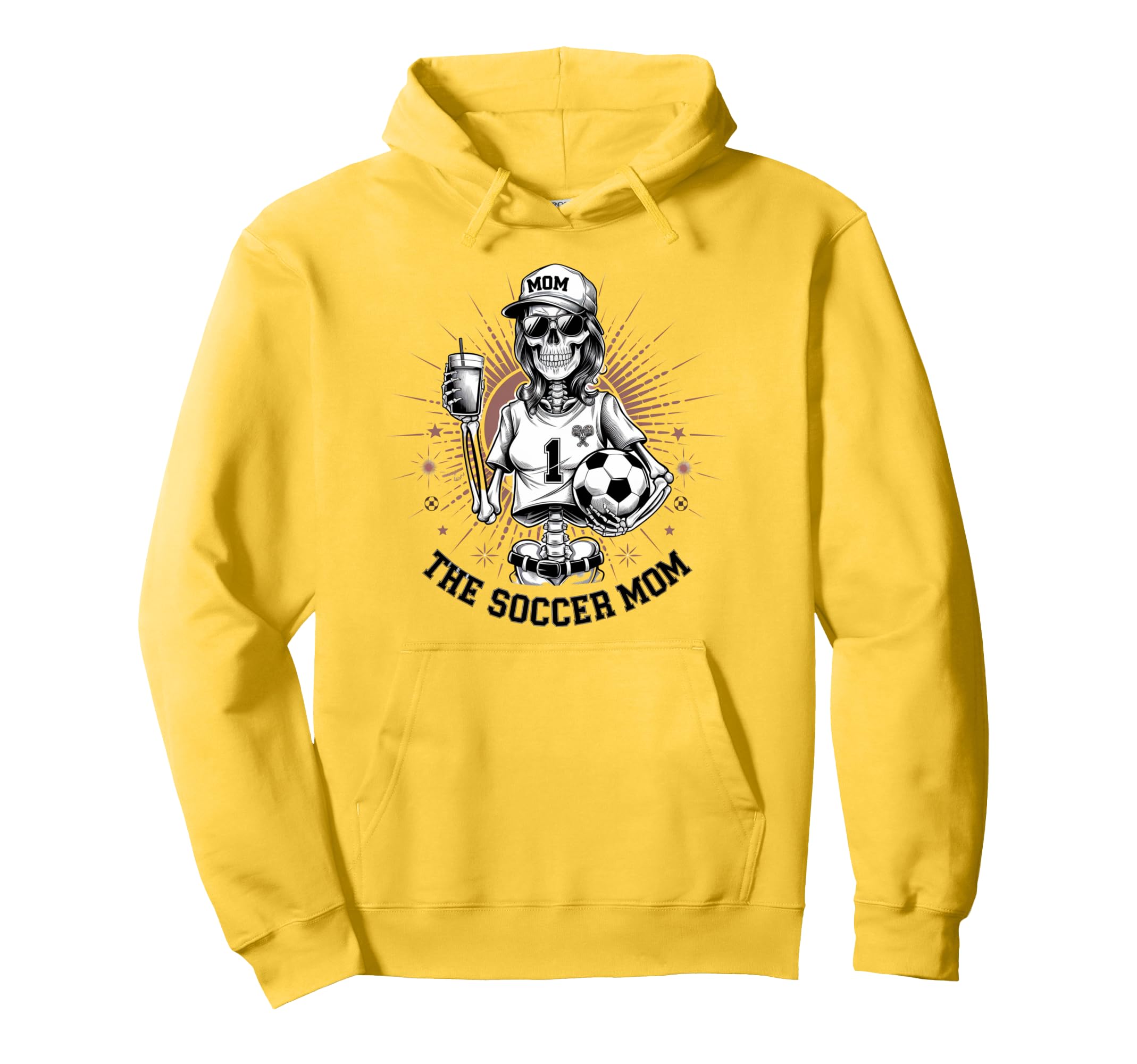 Soccer Mom Skeletton Halloween Soccer Hoodie - Fun Novelty Design Unisex - T-Shirt, Sweatshirt, Hoodie