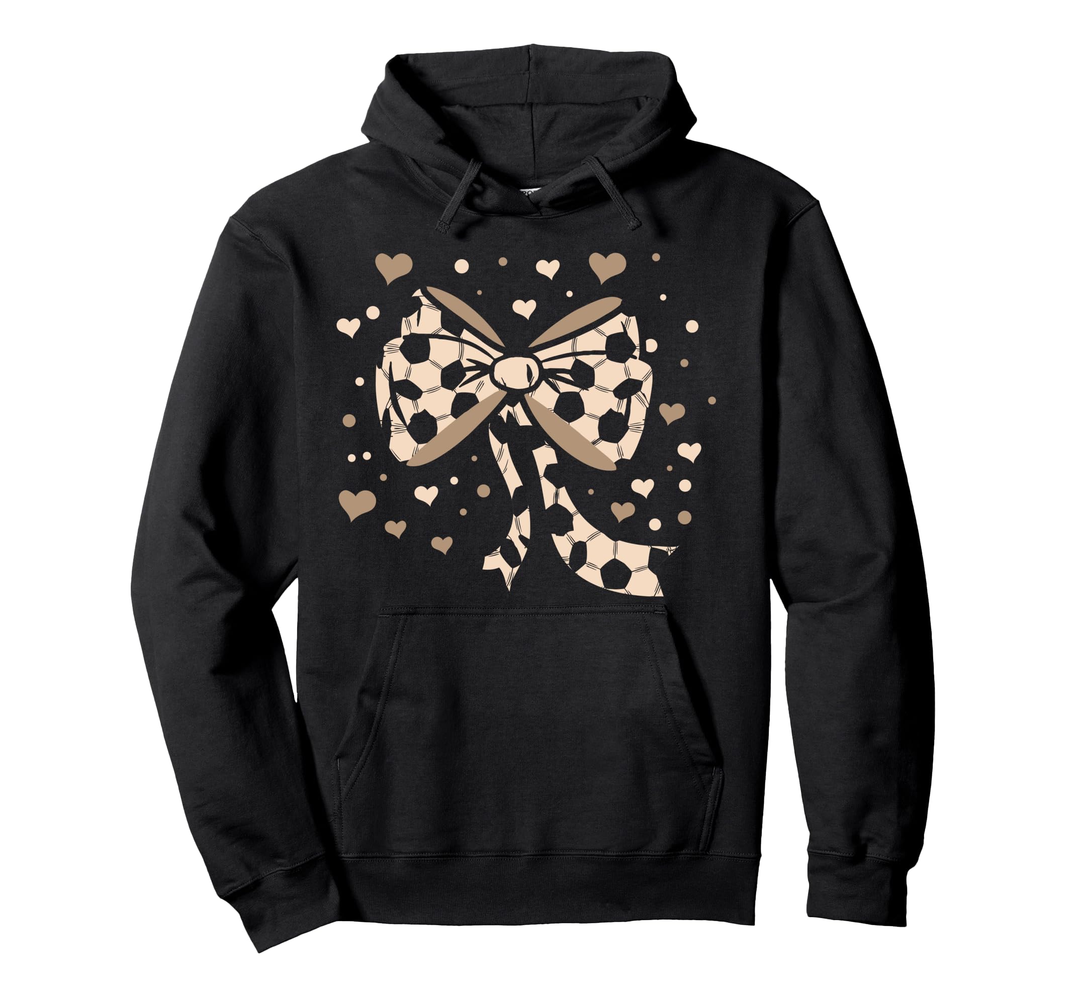 Soccer Ball Coquette Bow Game Day Hoodie - Custom Art Print Men Women - T-Shirt, Sweatshirt, Hoodie