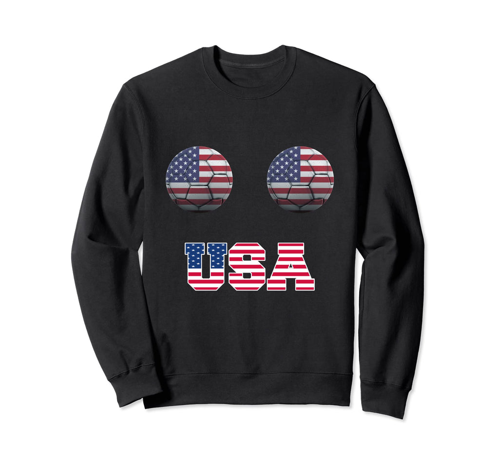 Usa Soccer Funny Boobs Soccer Balls Sweatshirt - Unique Graphic Unisex - T-Shirt, Sweatshirt, Hoodie