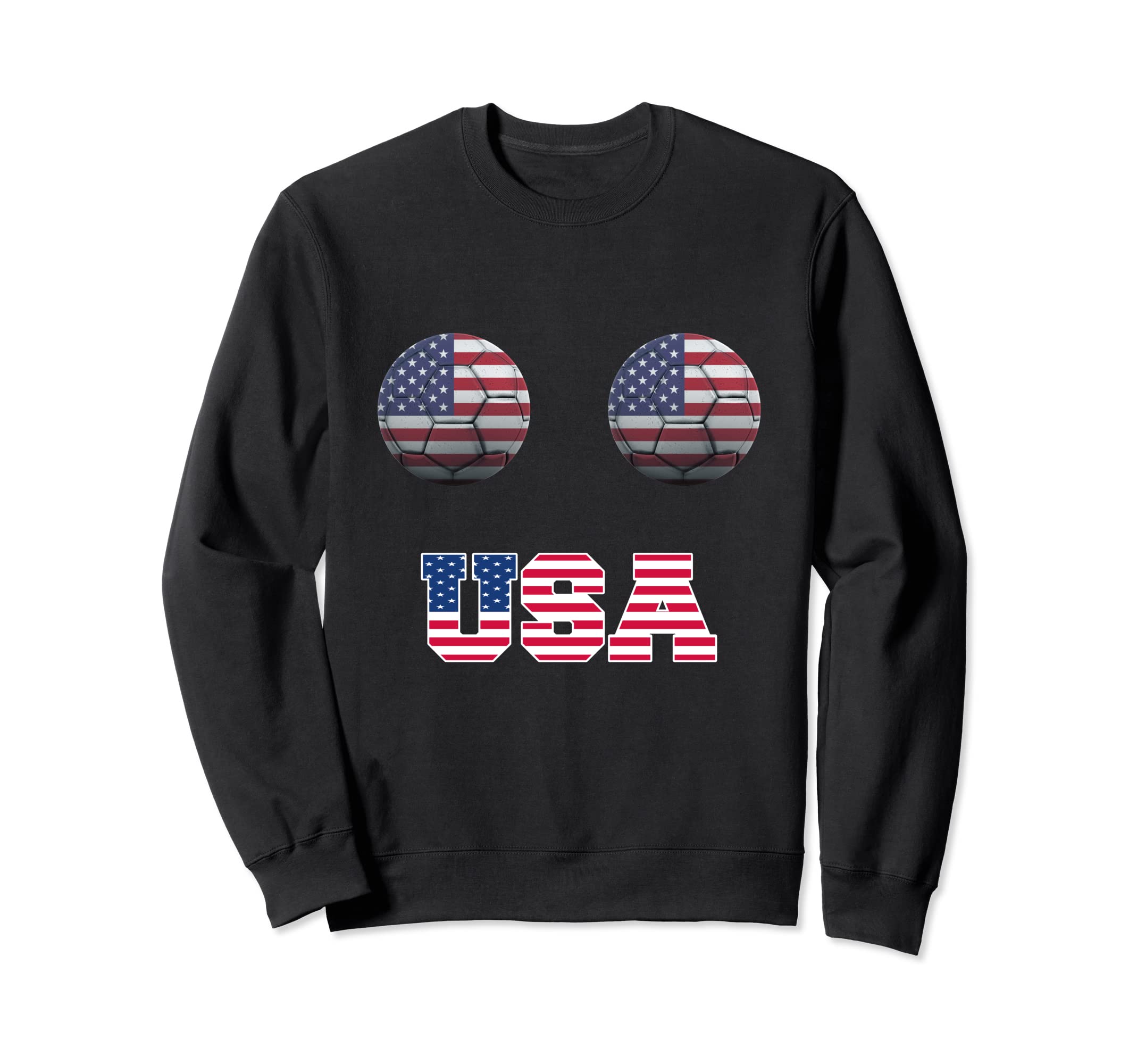Usa Soccer Funny Boobs Soccer Balls Sweatshirt - Unique Graphic Unisex - T-Shirt, Sweatshirt, Hoodie