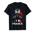 France Flag French Hairbun Football T-Shirt - Aesthetic Graphic for Adults - T-Shirt, Sweatshirt, Hoodie
