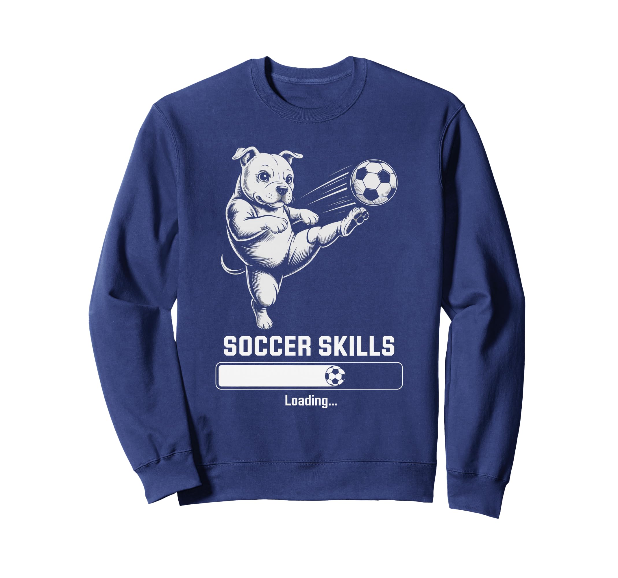 Kawaii Soccer Pug Skills Loading Sweatshirt - Novelty Apparel for Adults - T-Shirt, Sweatshirt, Hoodie
