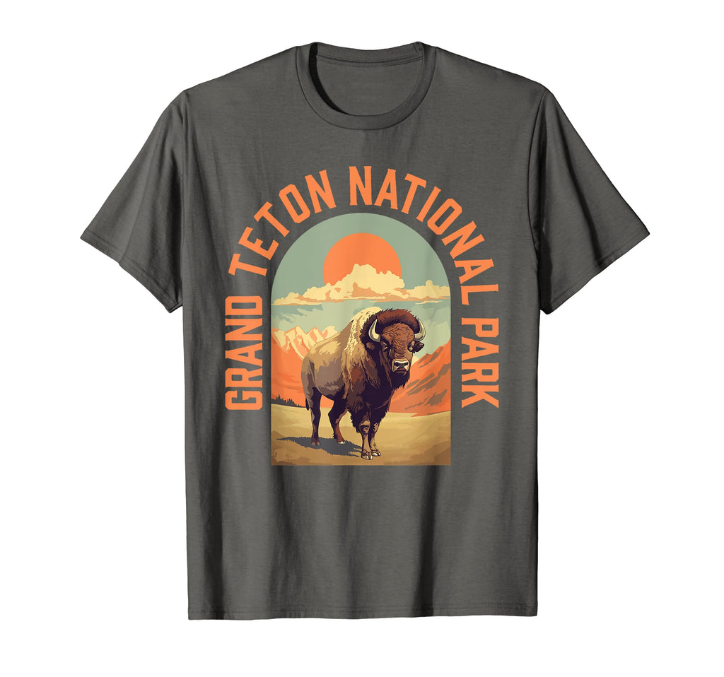 Grand Tetons National Park Bison T-Shirt - Aesthetic Graphic Unisex - T-Shirt, Sweatshirt, Hoodie