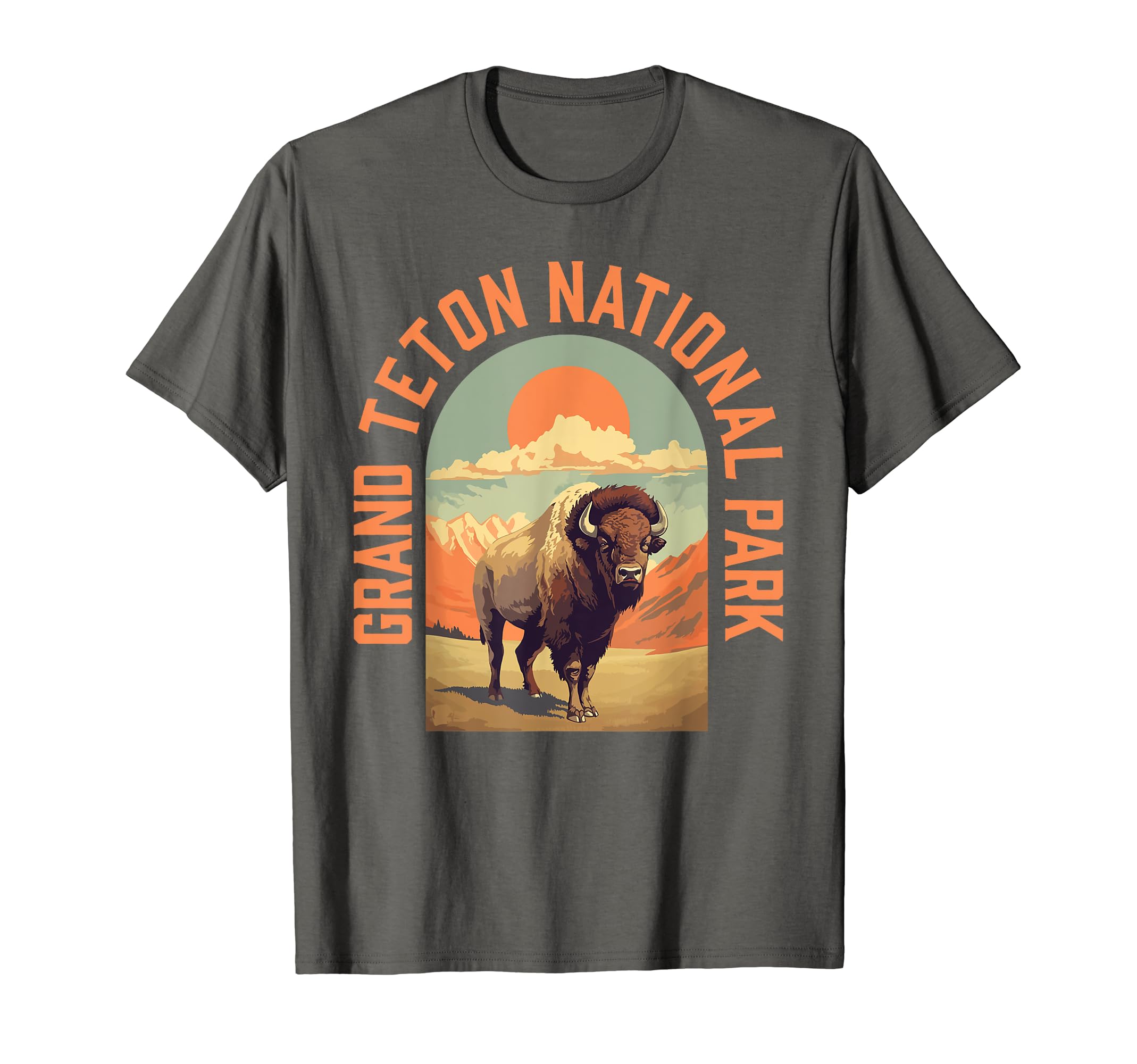 Grand Tetons National Park Bison T-Shirt - Aesthetic Graphic Unisex - T-Shirt, Sweatshirt, Hoodie