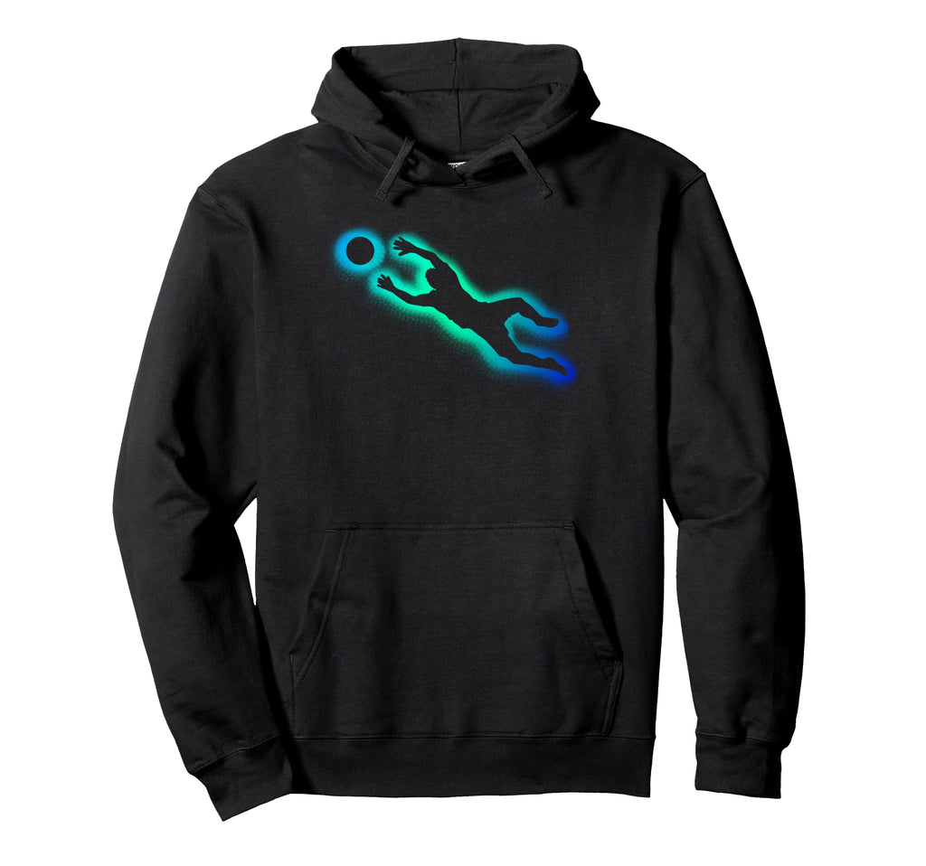 Colorful Soccer Goalie Splash Art Player Hoodie - Unique Graphic Unisex - T-Shirt, Sweatshirt, Hoodie