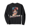 Patriotic Soccer Mom American Sweatshirt - Fun Novelty Design for Adults - T-Shirt, Sweatshirt, Hoodie