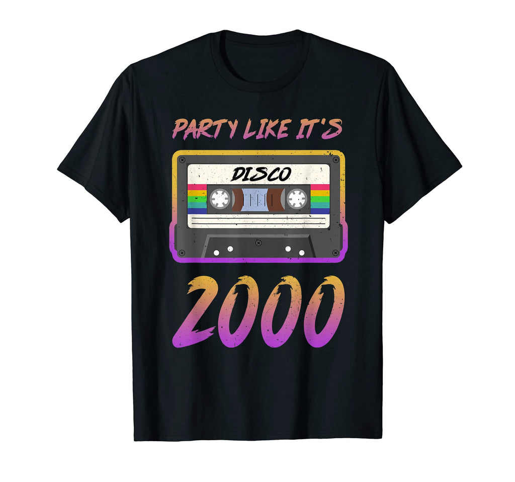 Party Like Its 2000 Disco Cassette T-Shirt - Aesthetic Graphic for Adults - T-Shirt, Sweatshirt, Hoodie