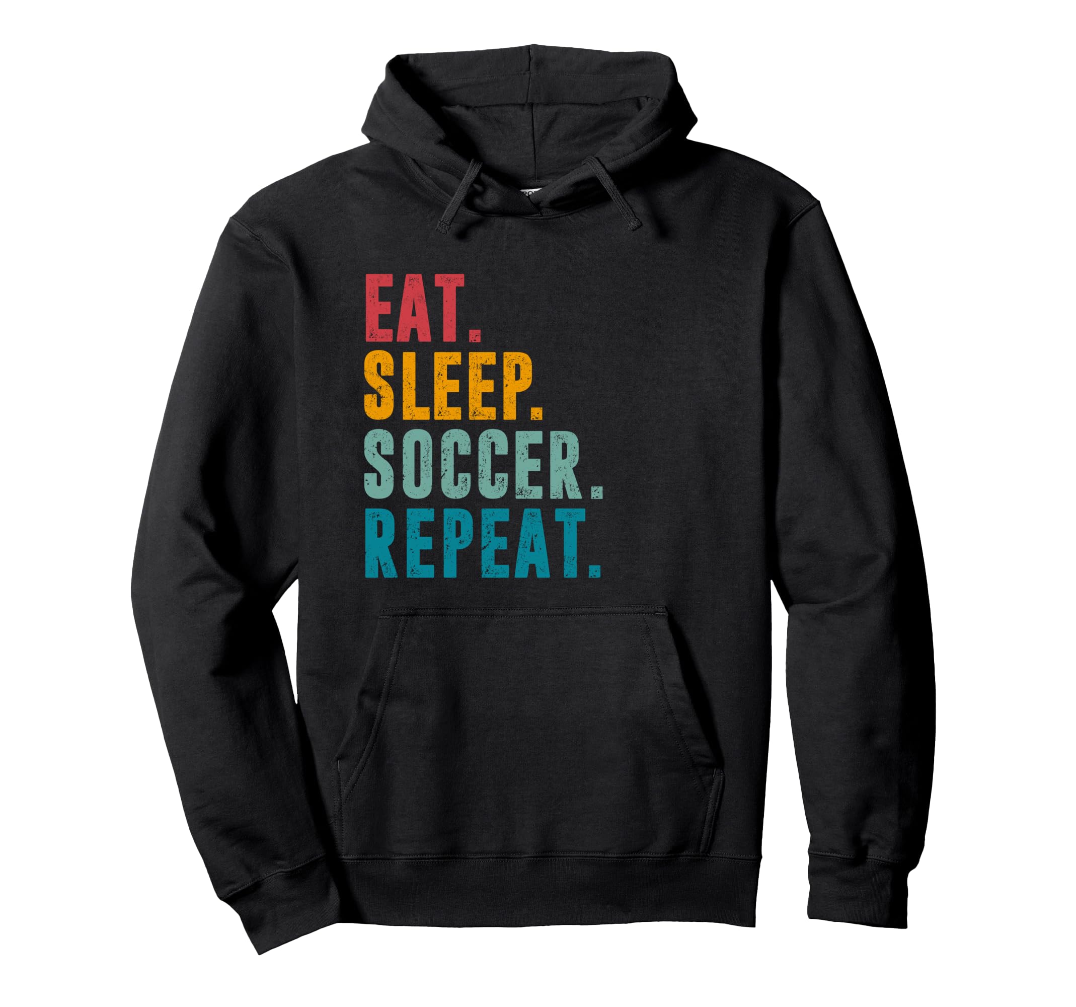 Eat Sleep Soccer Repeat Football Player Hoodie - Custom Art Print Men Women - T-Shirt, Sweatshirt, Hoodie