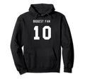 Number 10 Biggest Fan Sport Spirit Wear Hoodie - Minimalist Print Unisex - T-Shirt, Sweatshirt, Hoodie