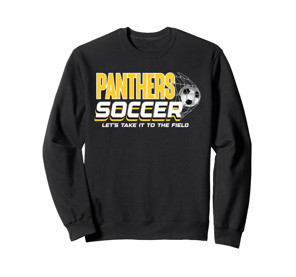Yellow Panthers Soccer Mom Game Sweatshirt - Fun Novelty Design for Adults - T-Shirt, Sweatshirt, Hoodie