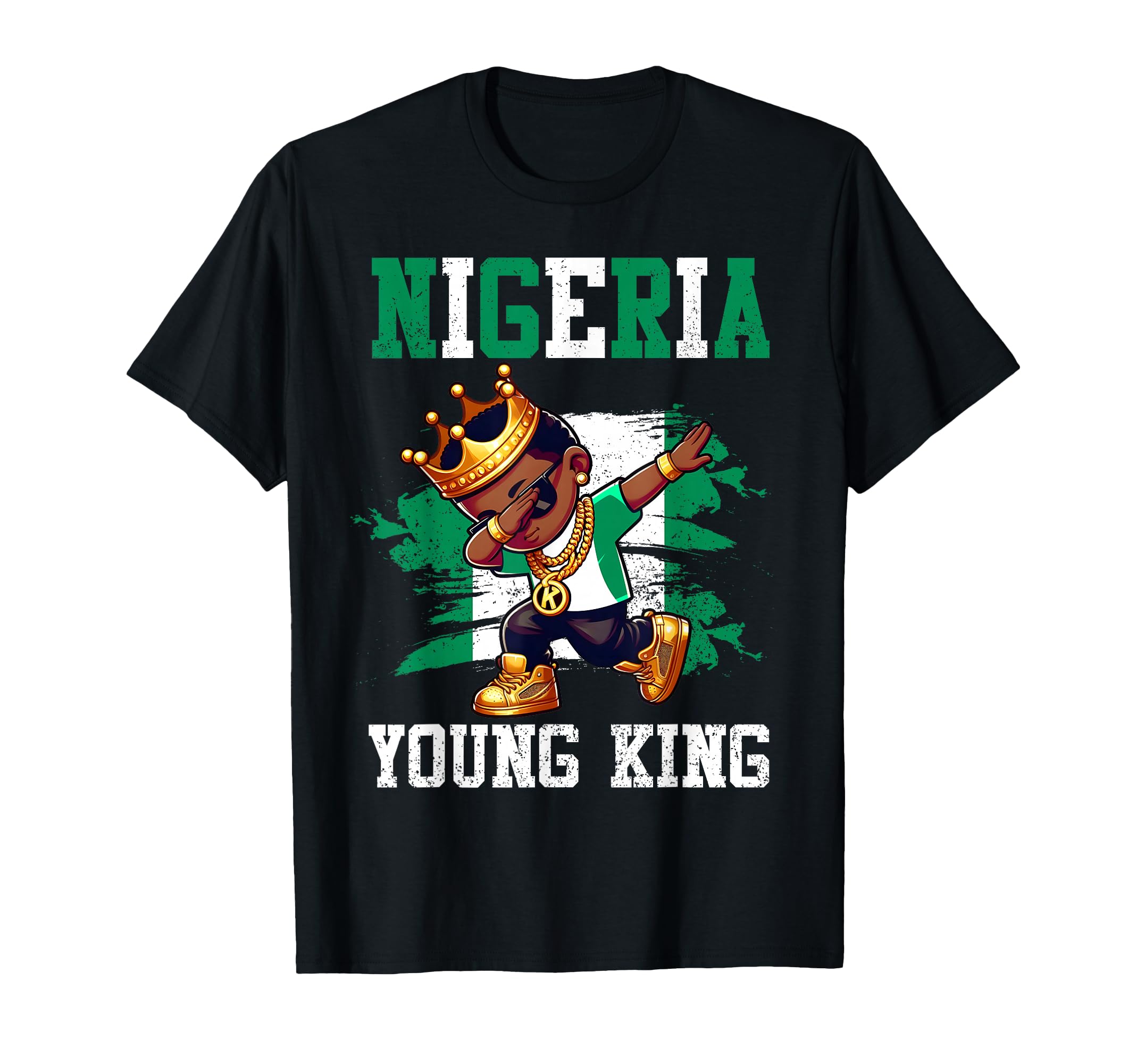 Nigeria Young King Nigerian African T-Shirt - Aesthetic Graphic for Adults - T-Shirt, Sweatshirt, Hoodie