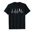 Baseball Heartbeat Gift Player Lover T-Shirt - Custom Art Print Men Women - T-Shirt, Sweatshirt, Hoodie