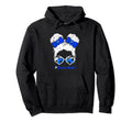 Soccer Mom Messy Bun Hair Soccer Football Hoodie - Trendy Graphic Unisex - T-Shirt, Sweatshirt, Hoodie