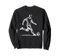 Line Art Soccer Sport Player Sweatshirt - Graphic Print for Adults - T-Shirt, Sweatshirt, Hoodie
