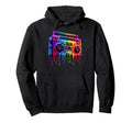 Dripping Paint Boombox Old School 80S Hoodie - Custom Art Print for Adults - T-Shirt, Sweatshirt, Hoodie