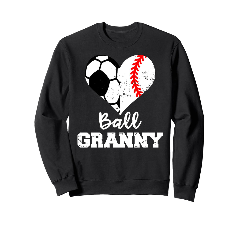 Ball Granny Heart Funny Soccer Sweatshirt - Aesthetic Graphic for Adults - T-Shirt, Sweatshirt, Hoodie