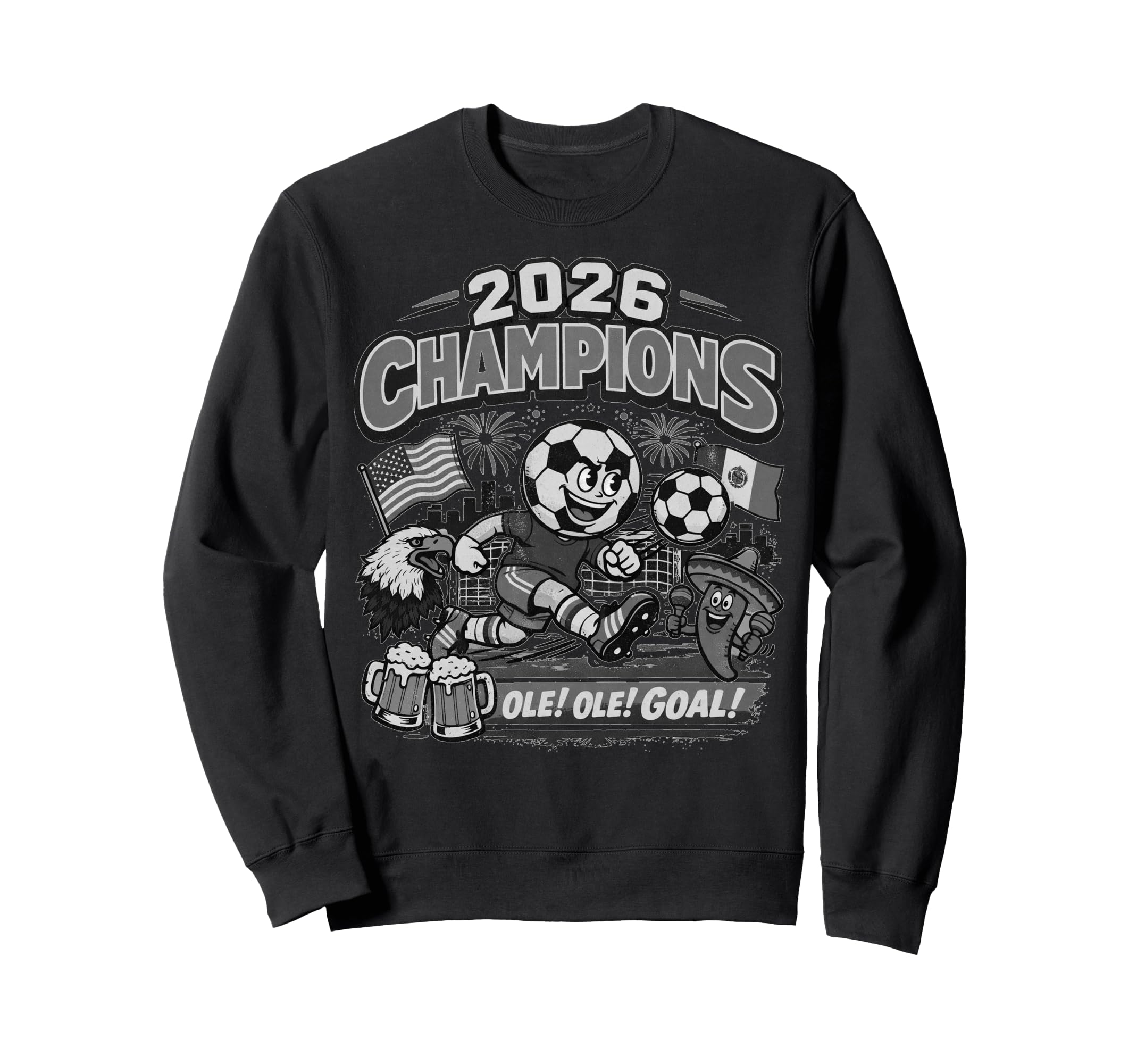 Soccer 2026 Champions Foodball Sweatshirt - Aesthetic Graphic Unisex - T-Shirt, Sweatshirt, Hoodie