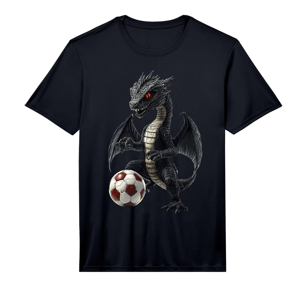 Dragon Playing Soccer Performance T-Shirt - Unique Graphic for Adults - T-Shirt, Sweatshirt, Hoodie
