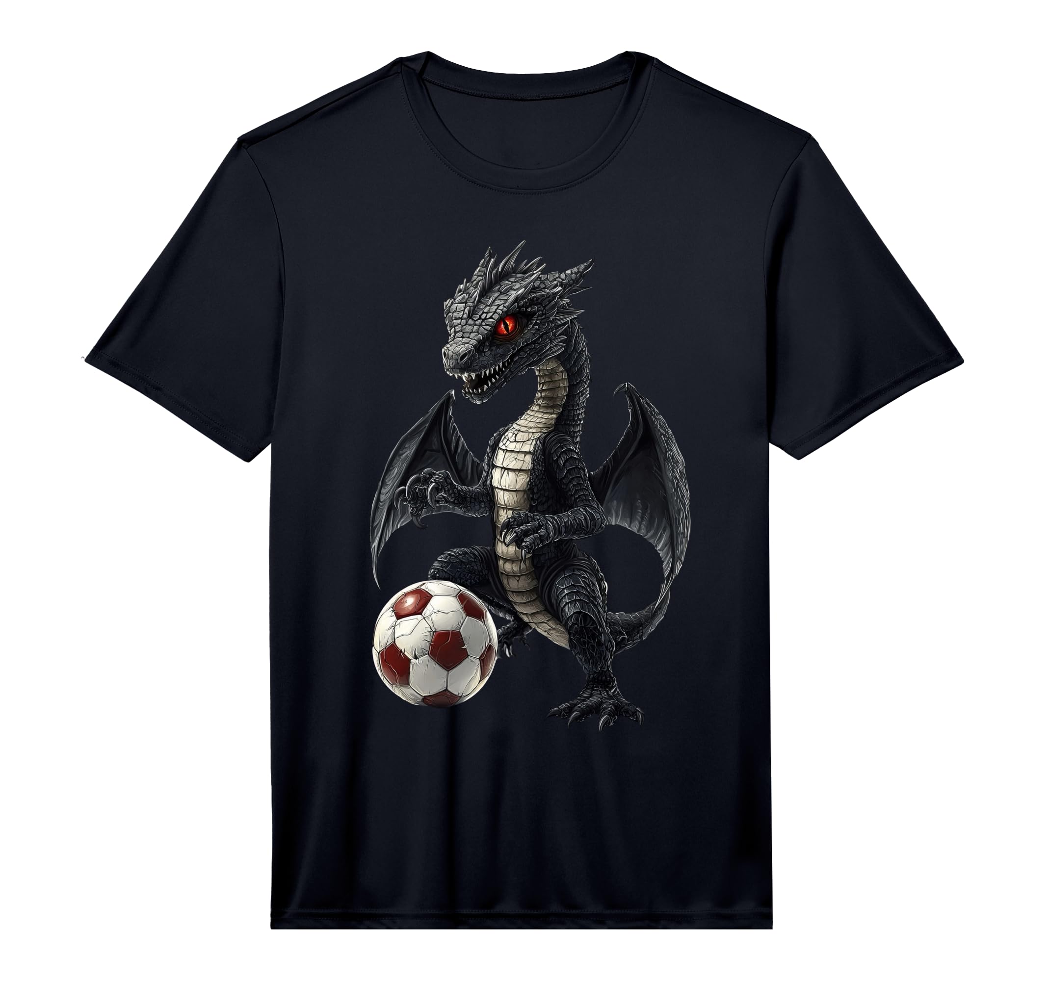 Dragon Playing Soccer Performance T-Shirt - Unique Graphic for Adults - T-Shirt, Sweatshirt, Hoodie
