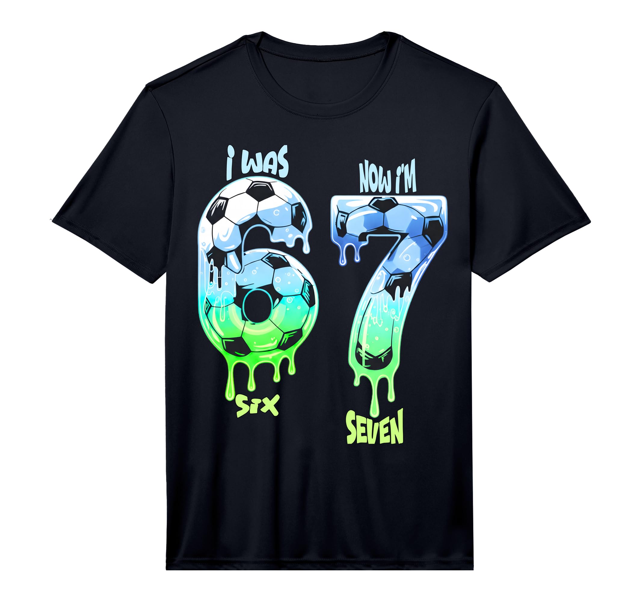 7Th Birthday Soccer I Was 6 Now Im 7 7 T-Shirt - Novelty Apparel Unisex - T-Shirt, Sweatshirt, Hoodie