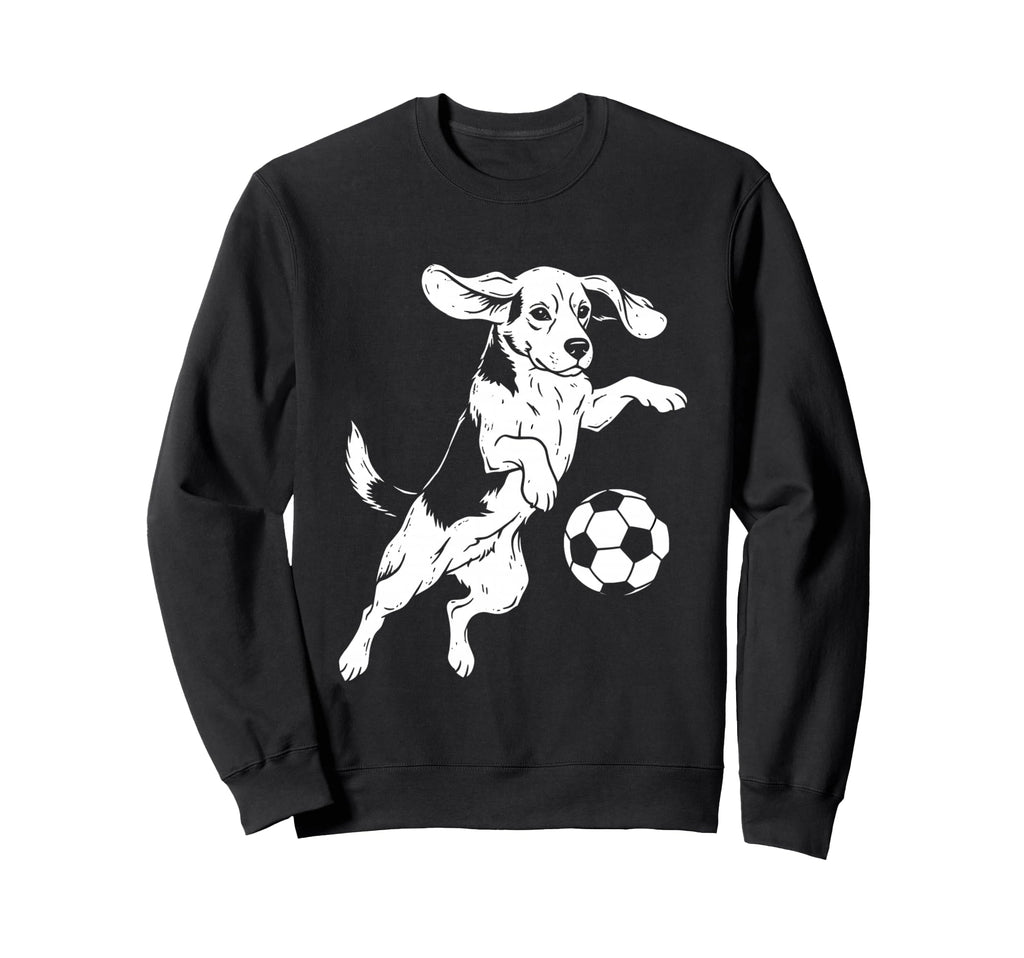 Beagle Soccer Player Funny Dog Lover Art Sweatshirt - Unique Graphic Unisex - T-Shirt, Sweatshirt, Hoodie