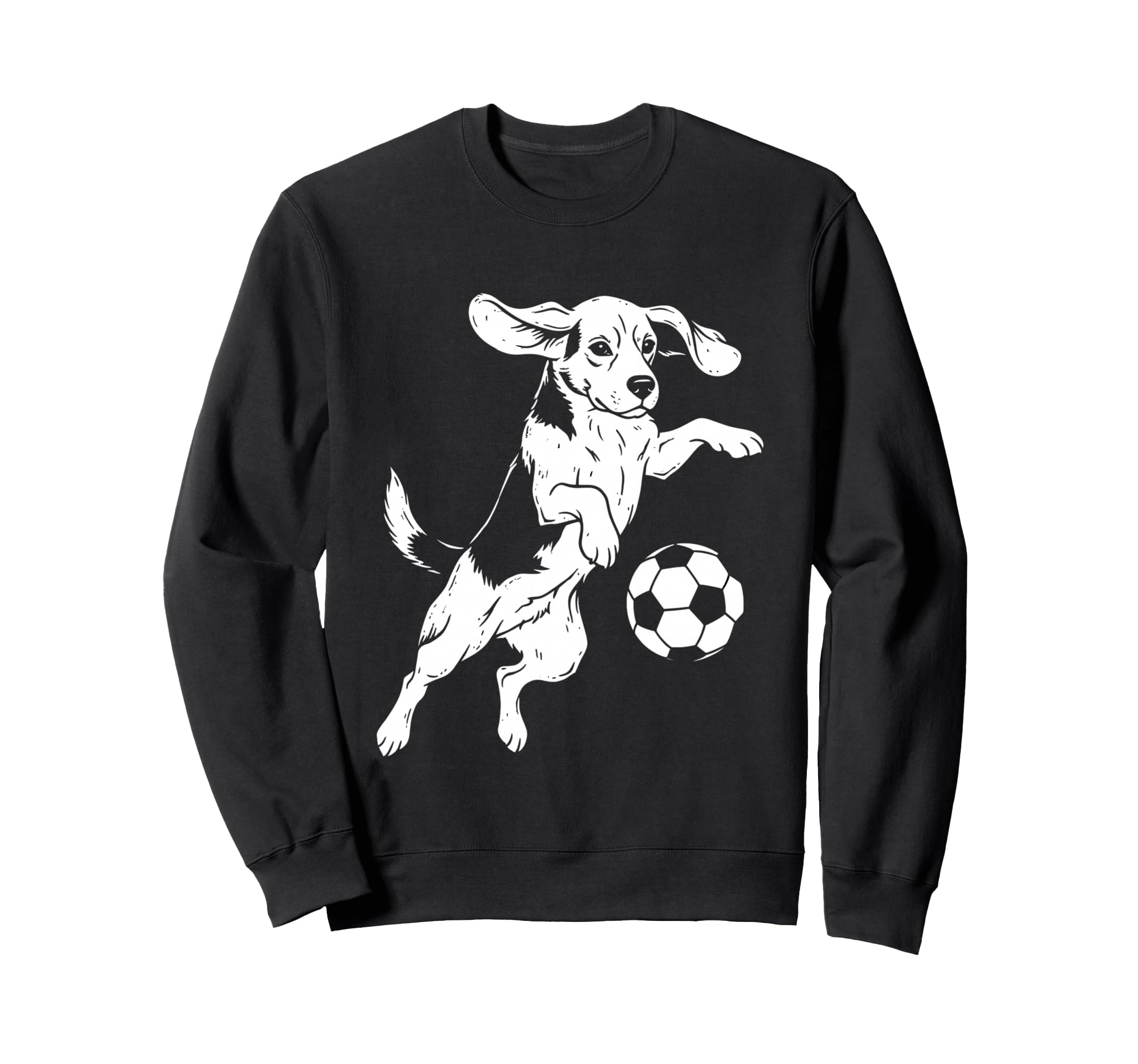 Beagle Soccer Player Funny Dog Lover Art Sweatshirt - Unique Graphic Unisex - T-Shirt, Sweatshirt, Hoodie