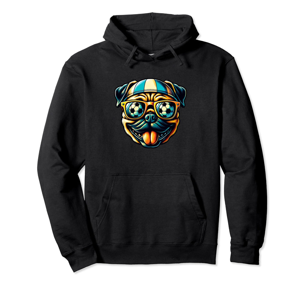 Pug Dog Soccer Ball Champion Fan Hoodie - Casual Everyday Wear Unisex - T-Shirt, Sweatshirt, Hoodie