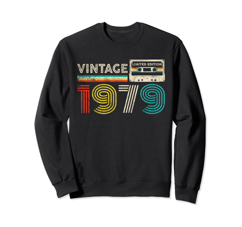 1979 Birthday 1979 Cassette Tape Sweatshirt - Aesthetic Graphic Unisex - T-Shirt, Sweatshirt, Hoodie