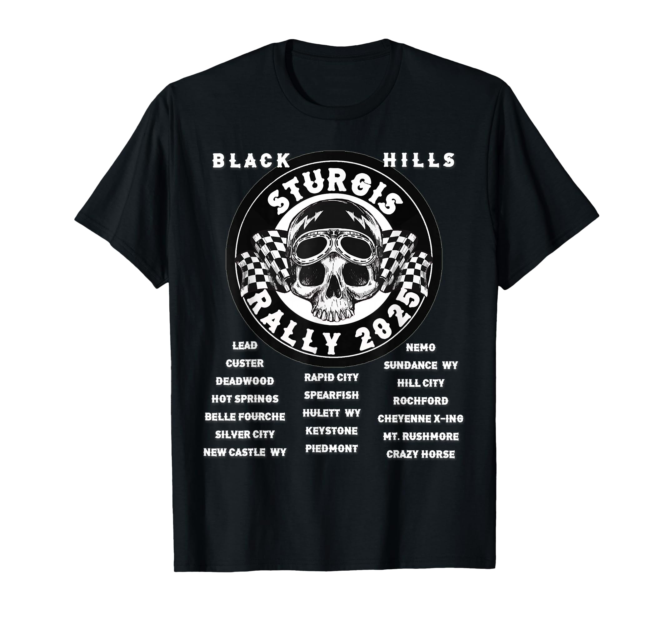Sturgis 2025 Motorcycle Rally Black T-Shirt - Streetwear Style Men Women - T-Shirt, Sweatshirt, Hoodie
