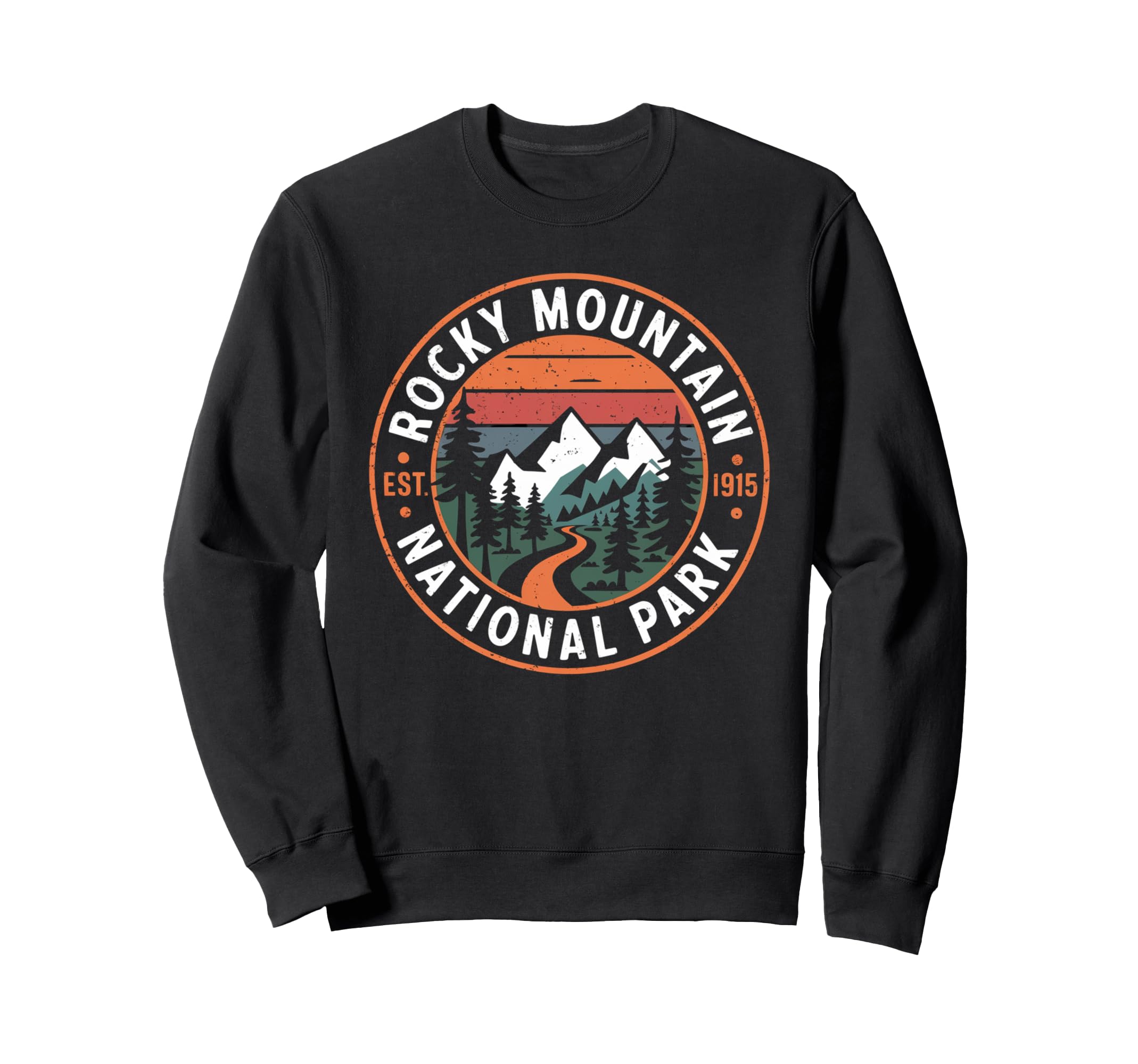 Rocky Mountain National Park Badge Sweatshirt - Trendy Graphic for Adults - T-Shirt, Sweatshirt, Hoodie
