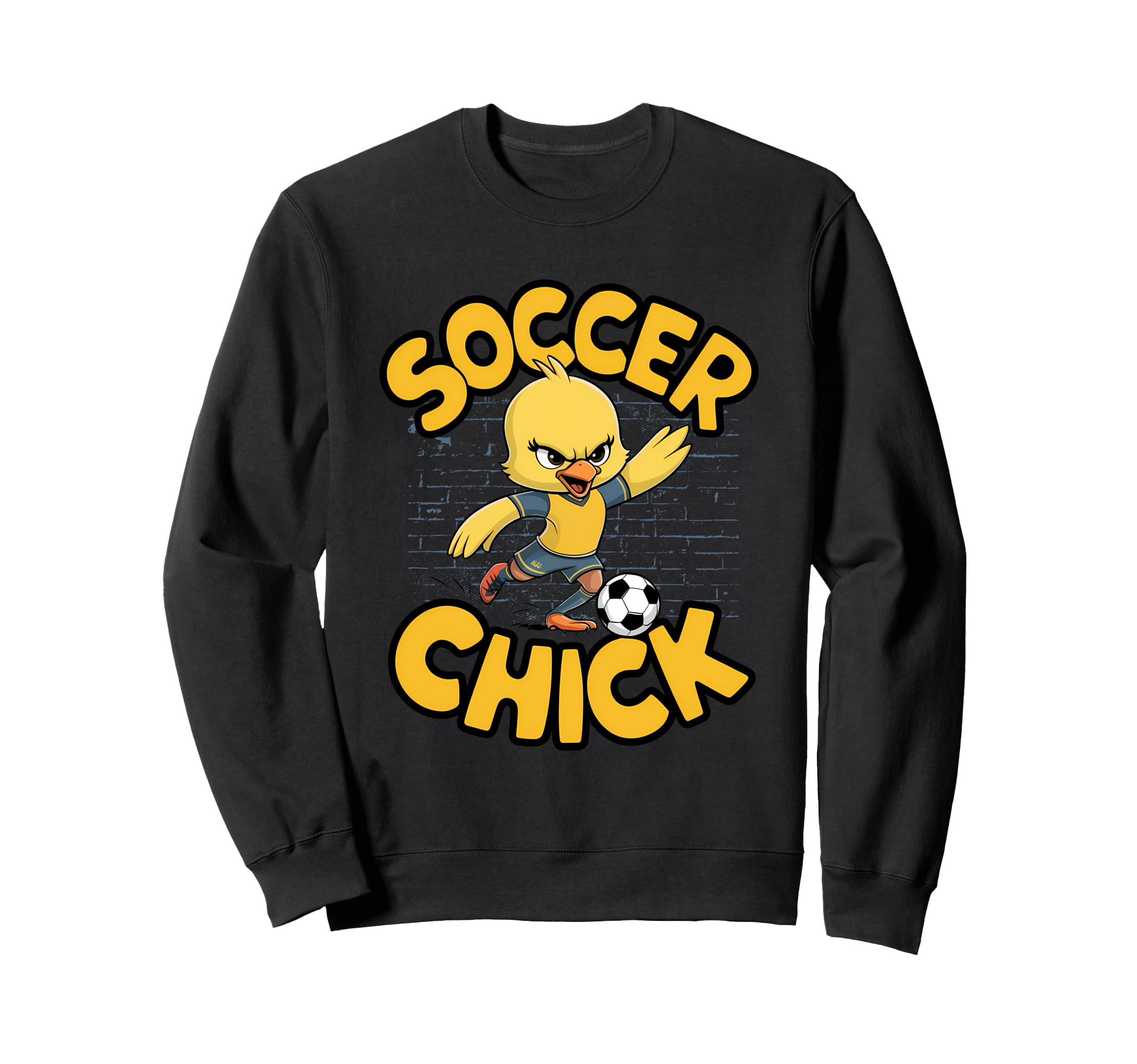 Soccer Chick Soccer Player Soccer Sweatshirt - Graphic Print for Adults - T-Shirt, Sweatshirt, Hoodie