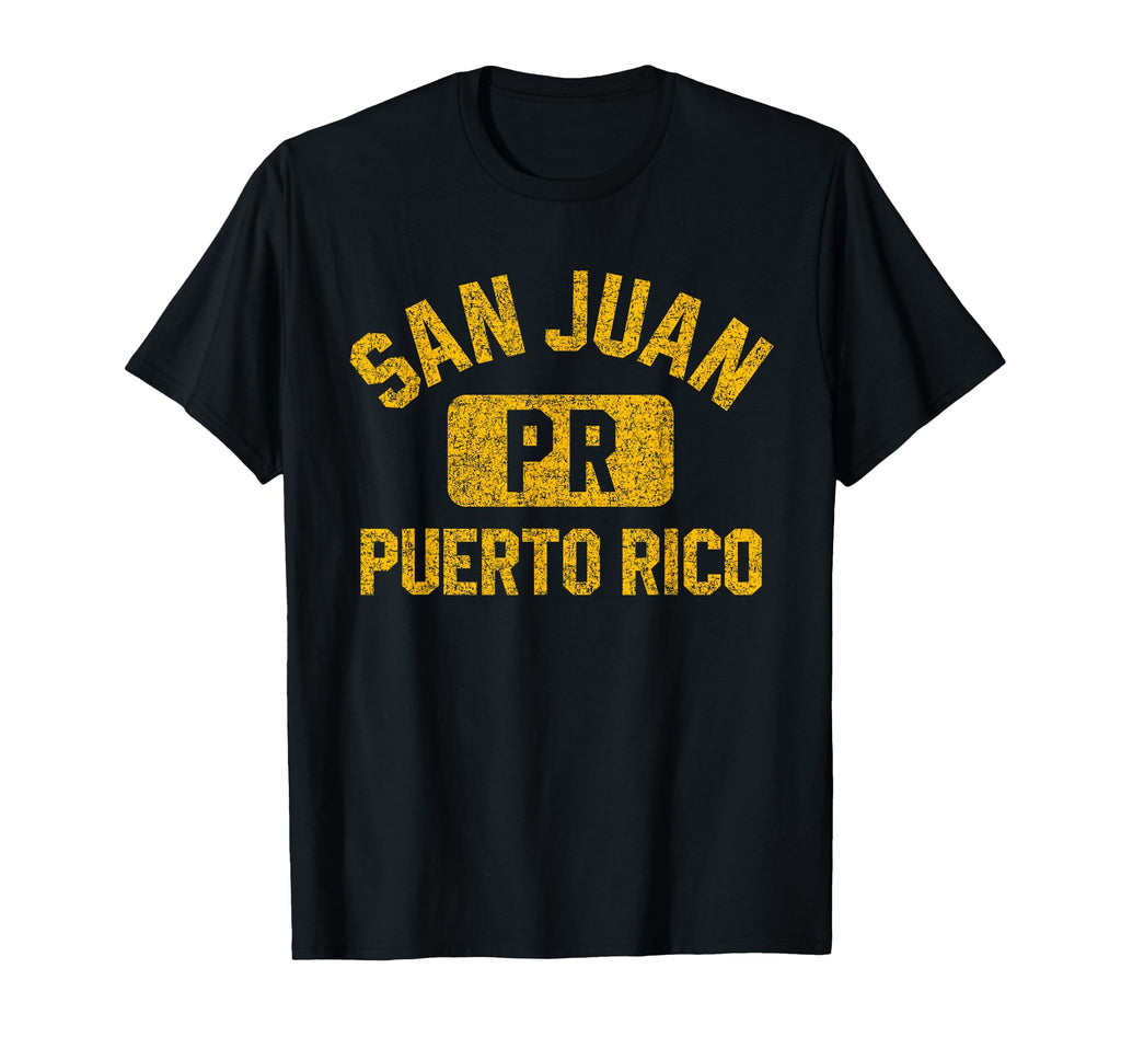 San Juan Puerto Rico Gym Distressed T-Shirt - Novelty Apparel for Adults - T-Shirt, Sweatshirt, Hoodie