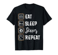 Eat Sleep Soccer Repeat Leopard Soccer T-Shirt - Trendy Graphic Men Women - T-Shirt, Sweatshirt, Hoodie