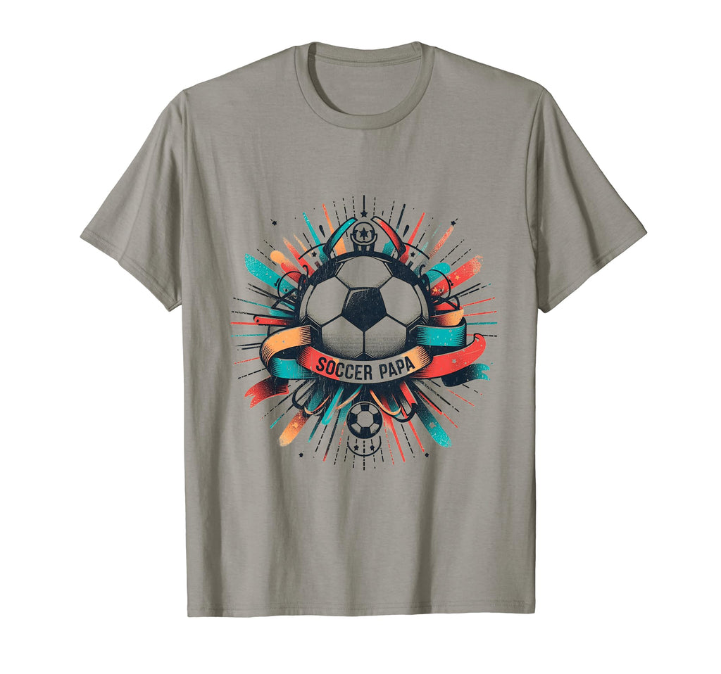 Soccer Papa Family Matching Dad Fathers T-Shirt - Aesthetic Graphic Unisex - T-Shirt, Sweatshirt, Hoodie
