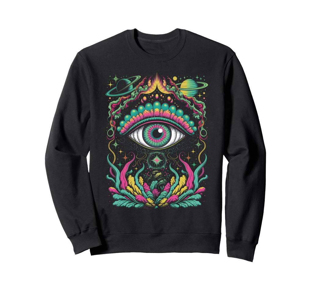 Psychedelic Eye Psychedelic Colorful Sweatshirt - Graphic Print for Adults - T-Shirt, Sweatshirt, Hoodie