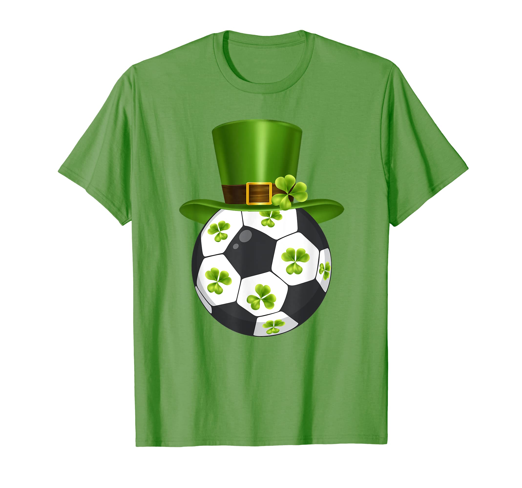 Soccer Ball Shamrock St Patricks Day T-Shirt - Aesthetic Graphic Men Women - T-Shirt, Sweatshirt, Hoodie
