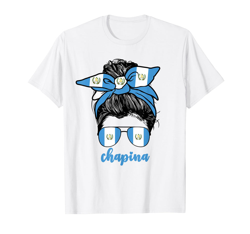 Chapina Guatemalan Guatemala Flag T-Shirt - Minimalist Print Men Women - T-Shirt, Sweatshirt, Hoodie