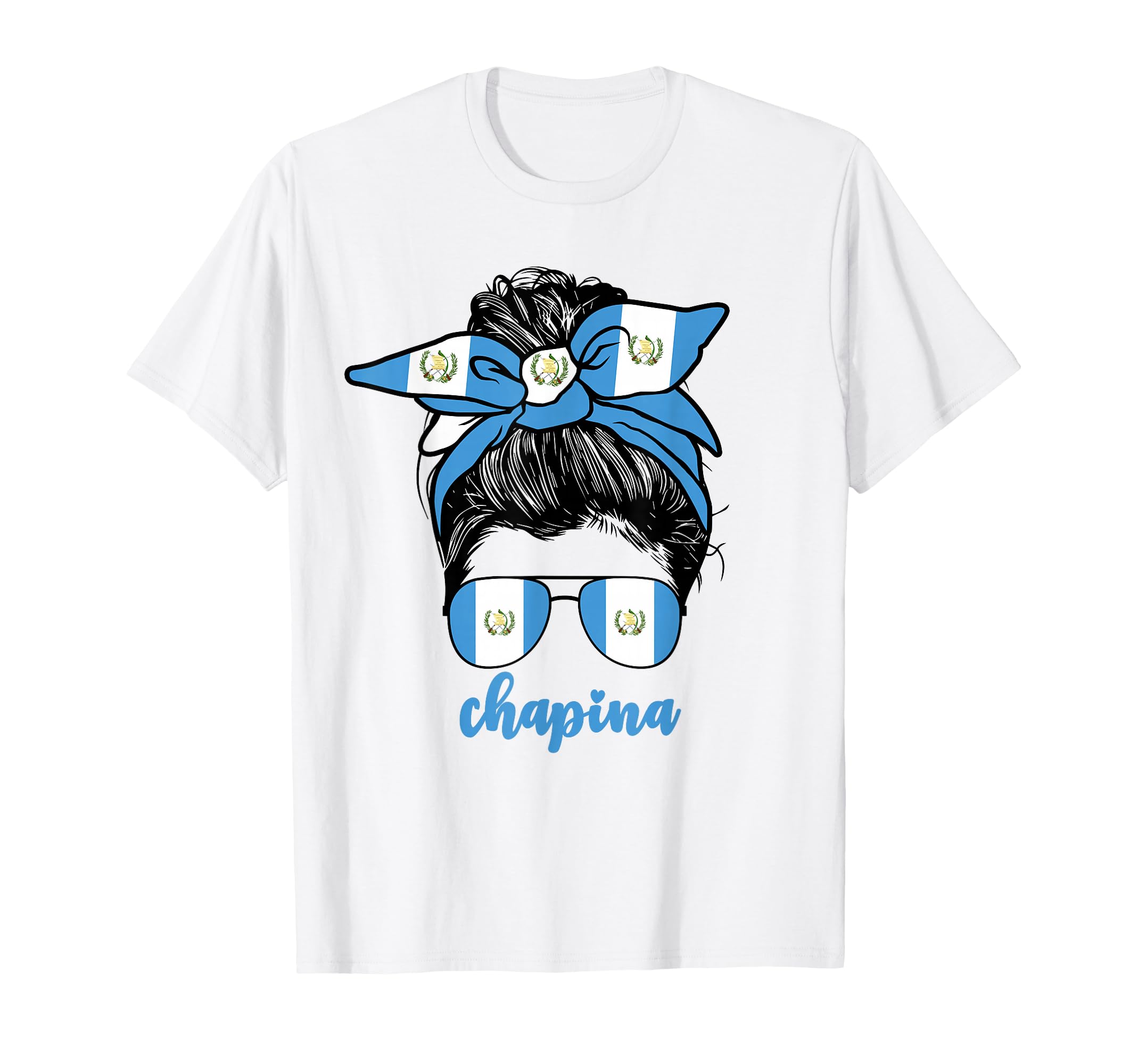 Chapina Guatemalan Guatemala Flag T-Shirt - Minimalist Print Men Women - T-Shirt, Sweatshirt, Hoodie