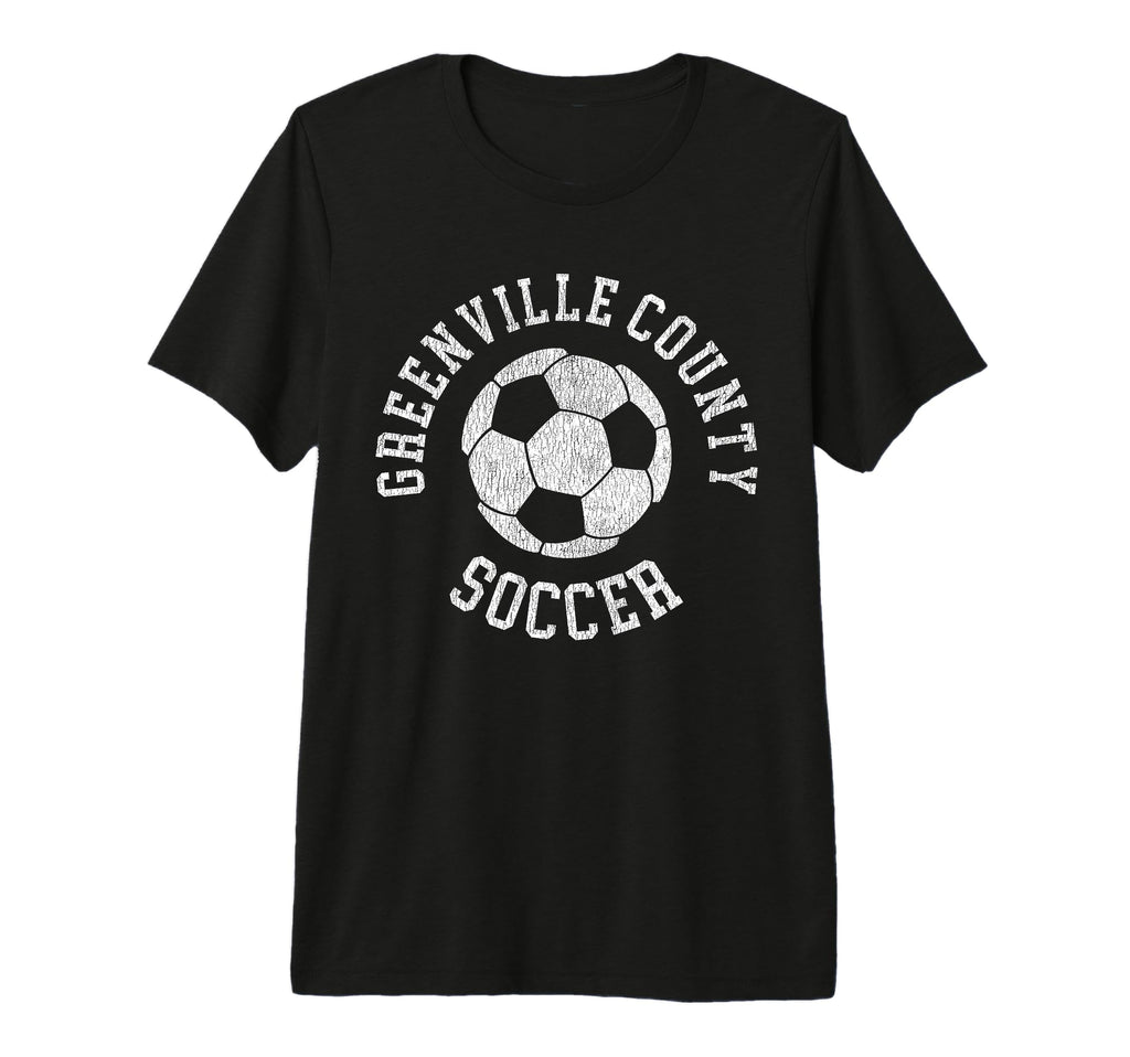 Greenville County Soccer Distressed T-Shirt - Fun Novelty Design Unisex - T-Shirt, Sweatshirt, Hoodie