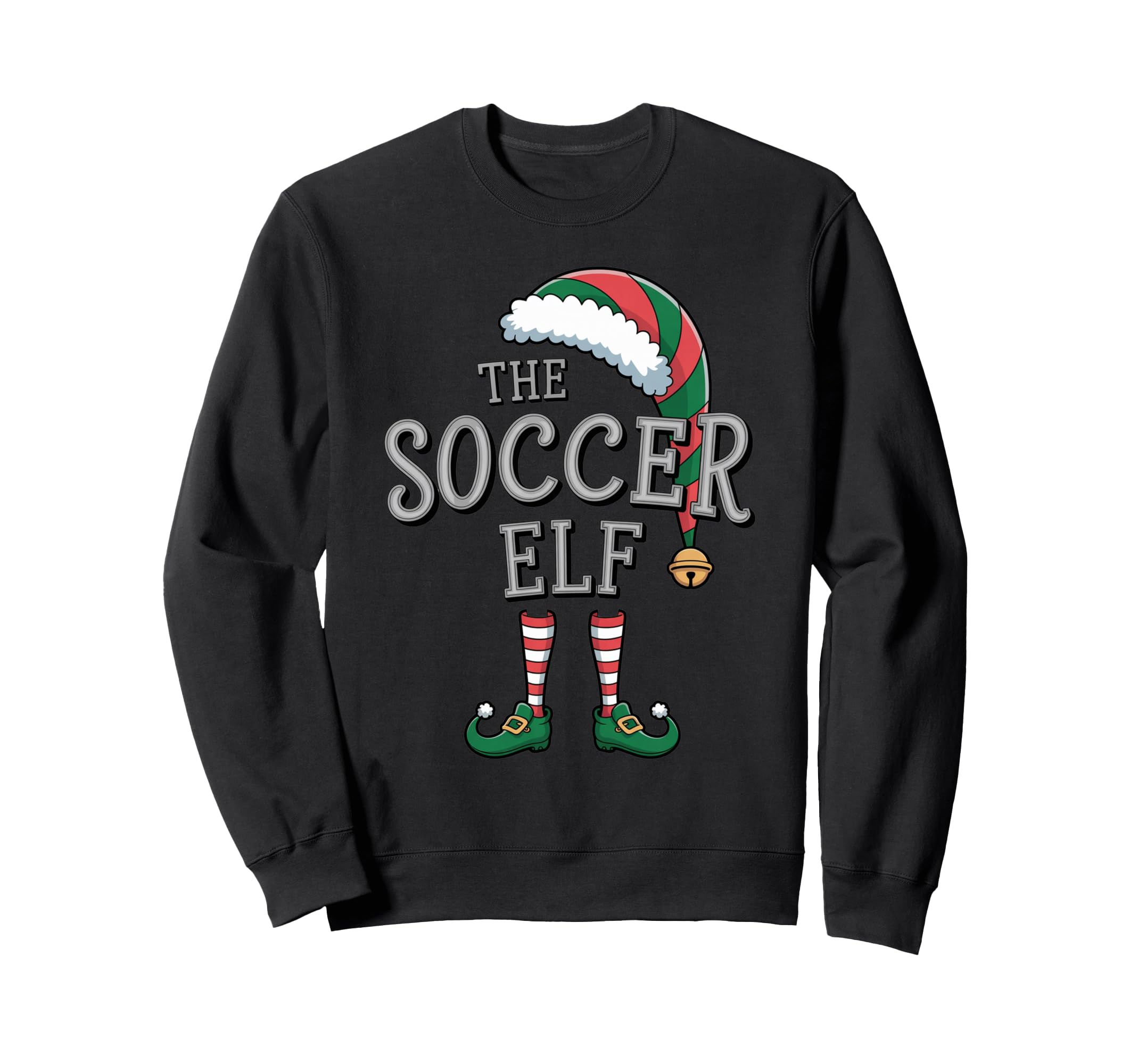 Soccer Elf Matching Family Soccer Sweatshirt - Custom Art Print for Adults - T-Shirt, Sweatshirt, Hoodie
