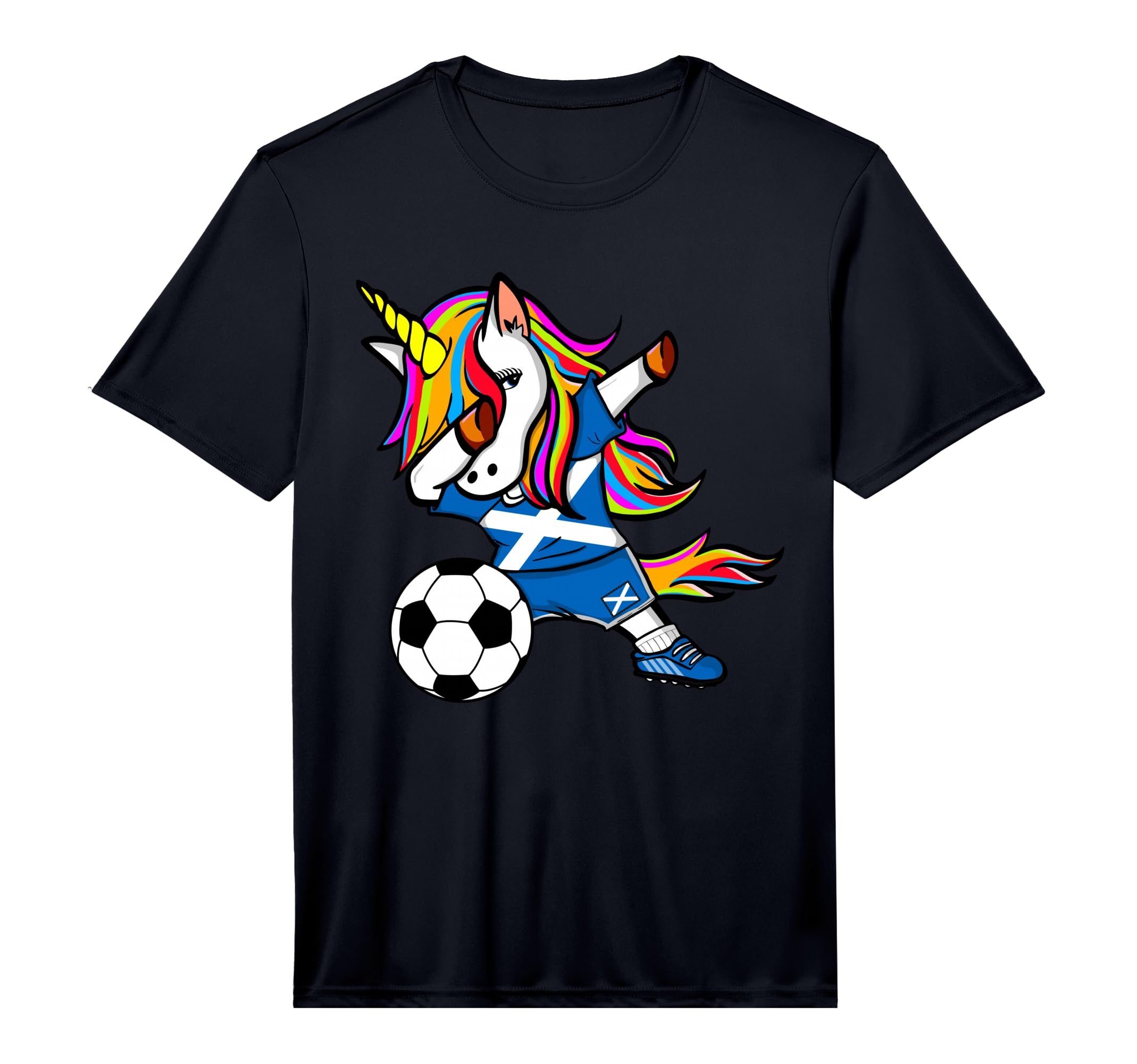 Dabbing Unicorn Scotland Soccer Fan T-Shirt - Unique Graphic for Adults - T-Shirt, Sweatshirt, Hoodie