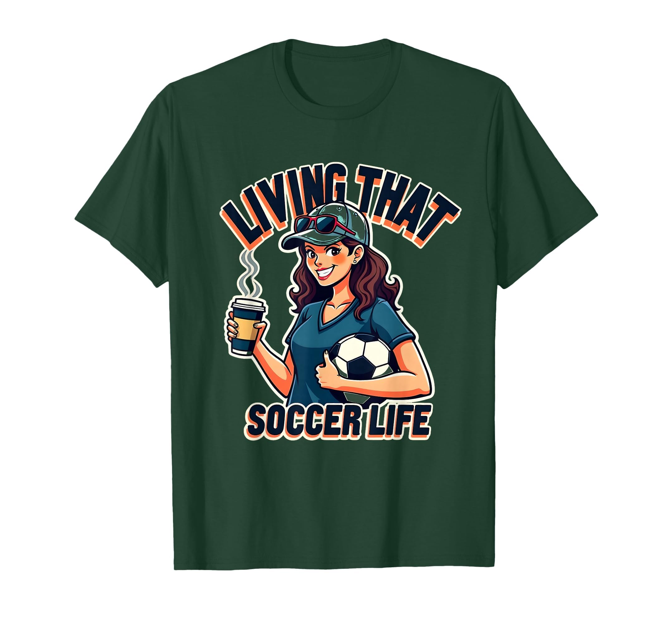 Living That Soccer Life Mom T-Shirt - Unique Graphic Unisex - T-Shirt, Sweatshirt, Hoodie