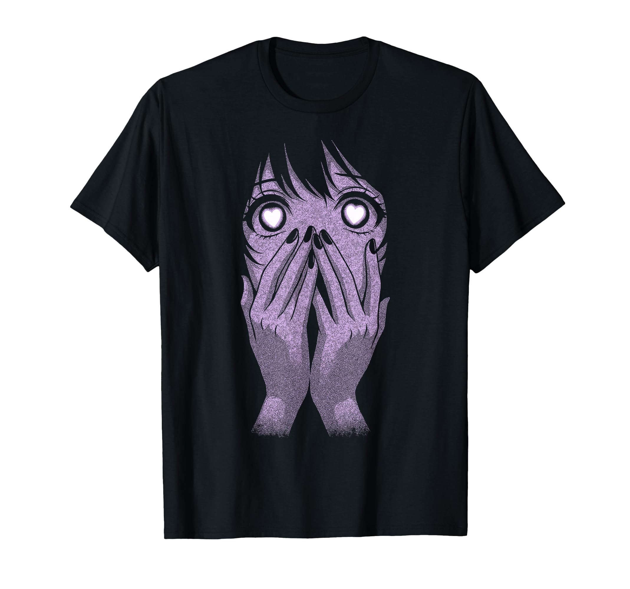 Anime Eyes Hearts Manga Otaku T-Shirt - Fun Novelty Design for Adults - T-Shirt, Sweatshirt, Hoodie
