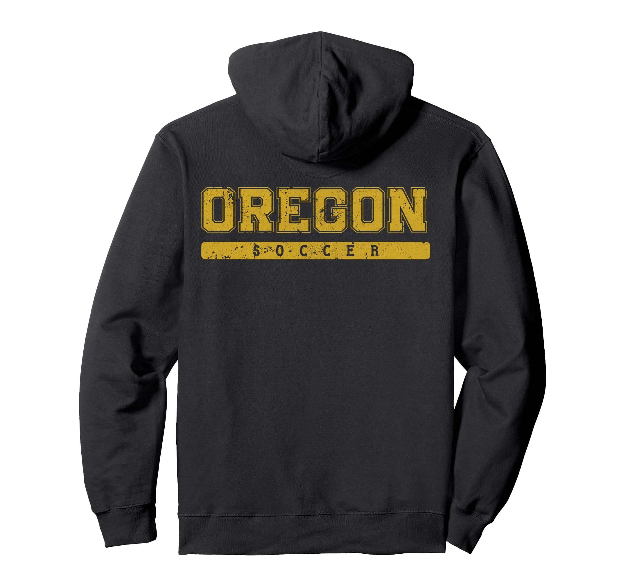 Oregon Soccer Yellow Text Hoodie - Streetwear Style for Adults - T-Shirt, Sweatshirt, Hoodie
